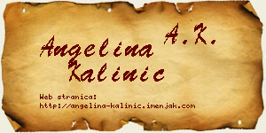Angelina Kalinić vizit kartica